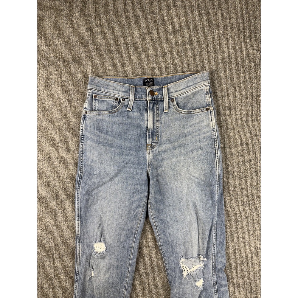 J Crew Jeans Womens 29 Blue‎ High Rise Classic Vintage Distressed Denim Pants - Picture 2 of 14